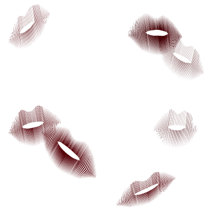 LipStick Kiss Marks On Face