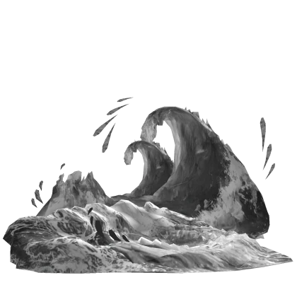 Ocean Waves In White