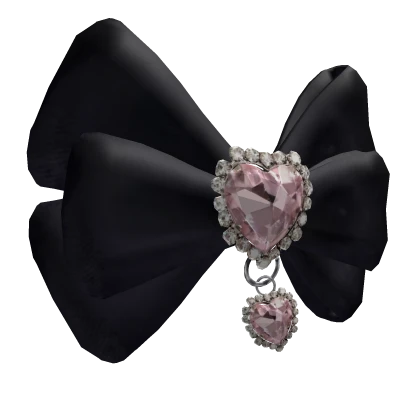 huge oversized crystal gyaru heart doll bow