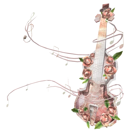Blossom Vintage Fantasy Music Note Rose Violin