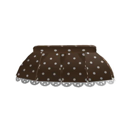 brown polka dot ruffled skirt 3.0