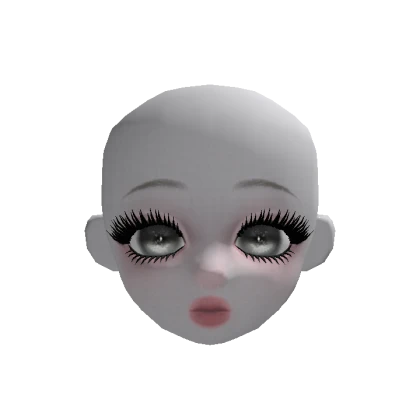 Ghost girl doll head v3 (only head, black)