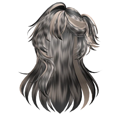 Scene RaccoonTail HalfUp Side Pigtail (Black&Ash)