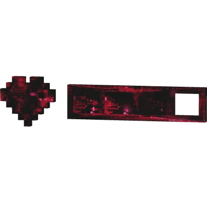 Animated Glitch Red 8-Bit Hp Bar