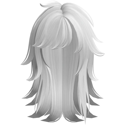 Long Spiky Emo Scene Messy Hair (White)