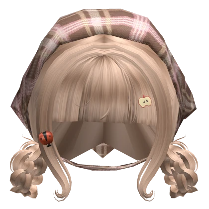 ♡ Blonde Low Pigtails & Neapolitan Igari Bandana