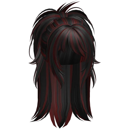 (PBR) Y2K Fairy Grunge Igari Ponytail (Red/Black)