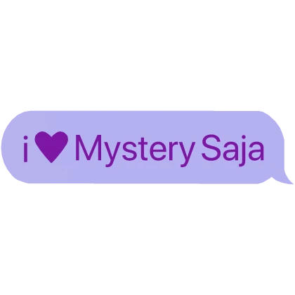 i heart Mystery Saja Kpop demon hunters text