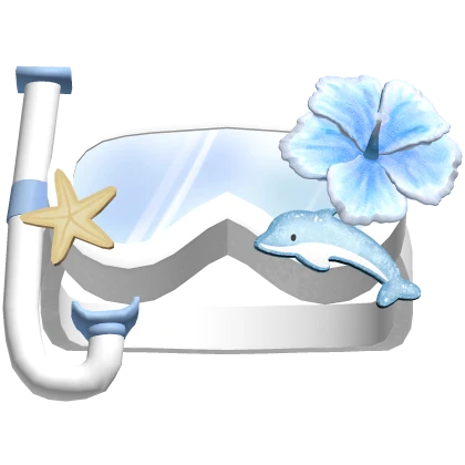 Summer Blue Floral Snorkel