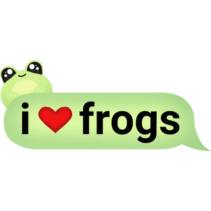 i heart frogs text