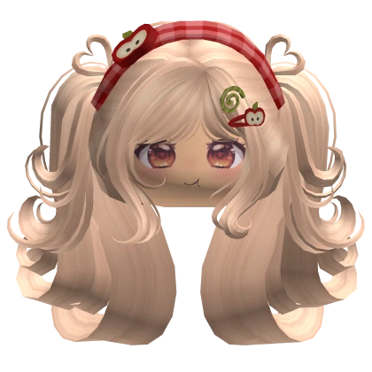 Igari Blonde Pigtails W/ Red Headband&Face