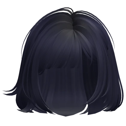 Short Messy Anime Bob w/ Bangs (Dark Blue)