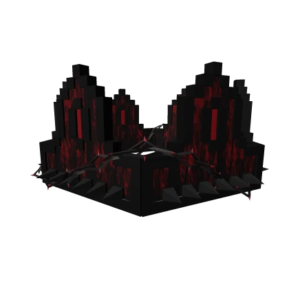 Red Splatter Gothic Thorned Chained 8-Bit Crown