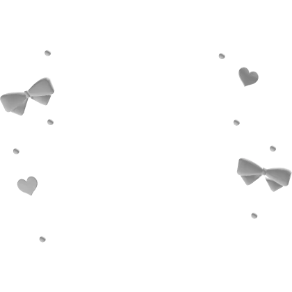 ♡ . ꒱bow heart aura kawaii white