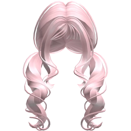 ♡ shoujo girl swirly pigtails in pastel pink