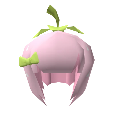 🍓Low Poly Strawberry Pink Hair