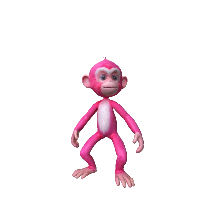 Mini Pink Baby Monkey 🩷 Funny Meme Troll Animal