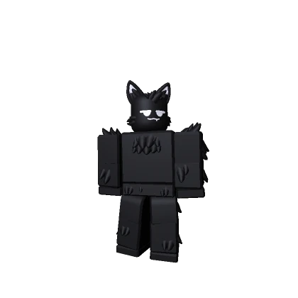 Mini Black Fluffy Cat