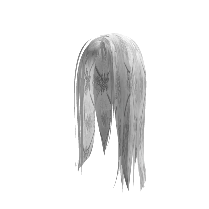 Long straight silver core emo gothic hair