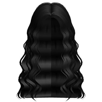 Black Tucked Wavy Hair With Bangs