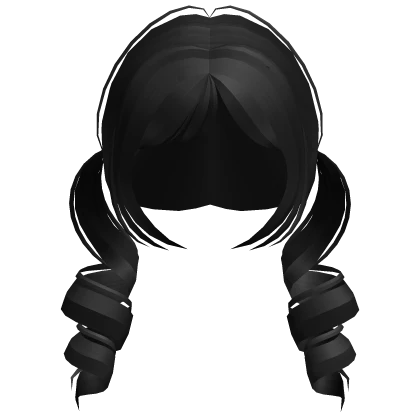cutecore low swirly cutesy pigtails black