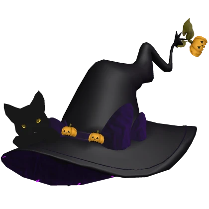 Witch Kitty Pumpkin Kawaii Hat