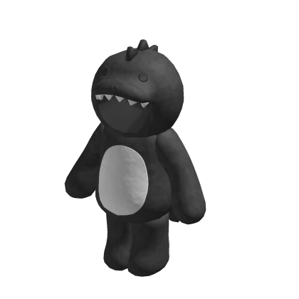 dino onesie plushie black