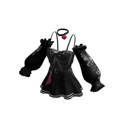 ✨Pop Star Puff Sleeve Mini Dress-Goth Punk