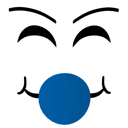 Funny Blue Bubble Face
