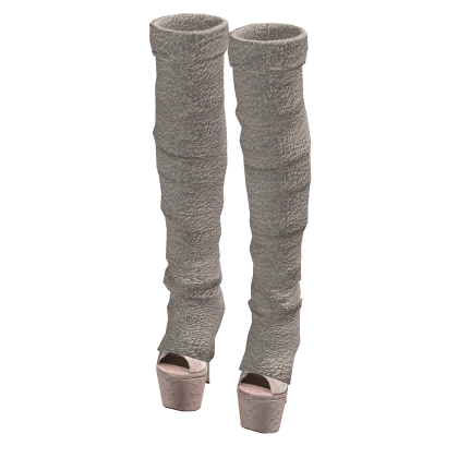 Fuzzy Legwarmer Platform Heels (it-girl doll)