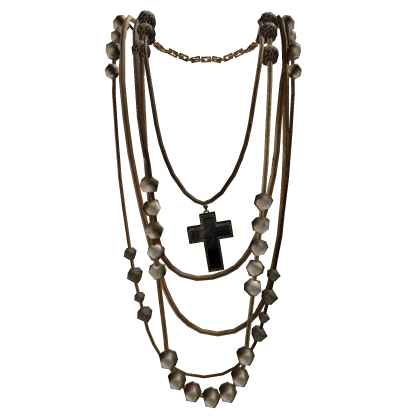 Vintage Layered Necklace w/ Cross 3.0 Gold
