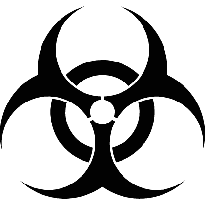 gothic biohazard forehead sticker