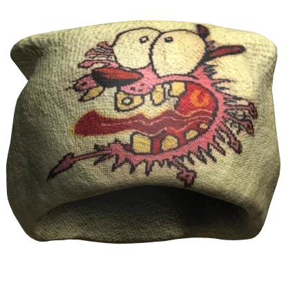 courage dog distressed beanie