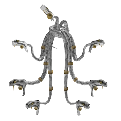 White Medusa Snake Headpiece