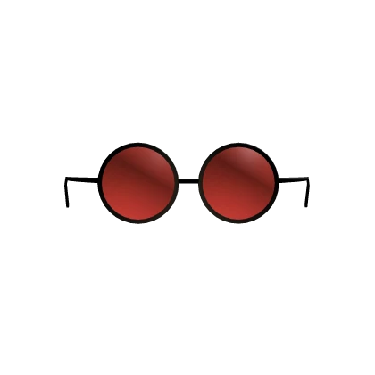 Tiny Round Crimson Glasses