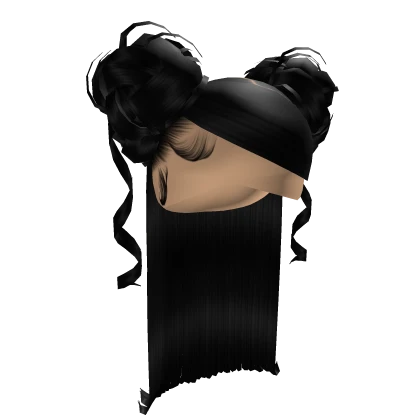 [SxZ] Sleek Half-Up Double Buns [Black]