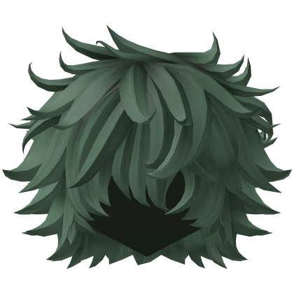 Forest Green Crazy Messy Hair