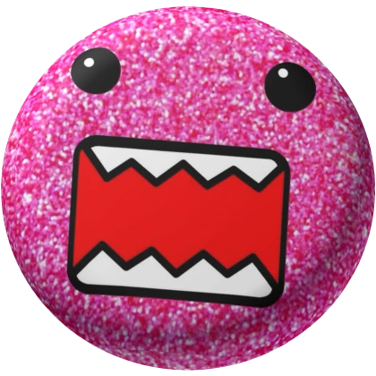 hot sparkly pink domo pin