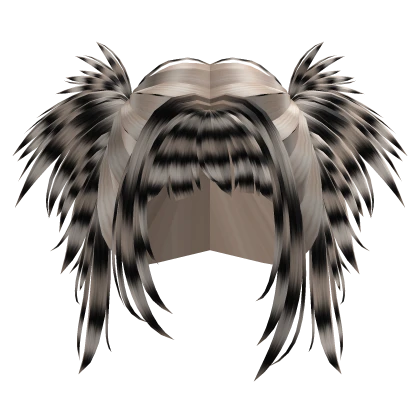 Blonde Raccoon Rockstar Hair w/ scene bangs