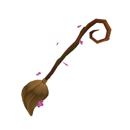 Halloween flower witch broom