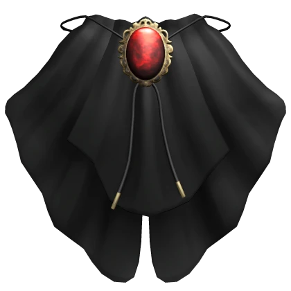 Black Jabot Ruffle with a Red Gem 1.0