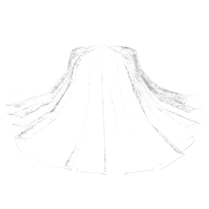 White Lace Train Skirt