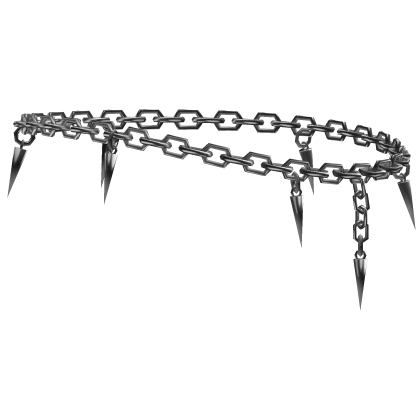 Silver Spiked Emo Chain Crown