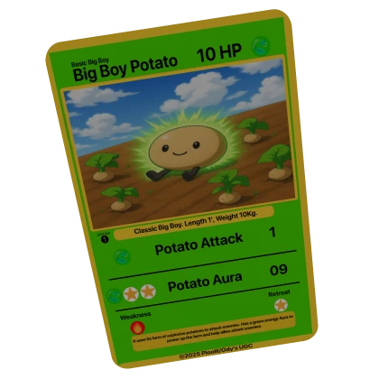 Big Boy Potato Trading Card
