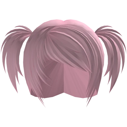 pink messy scene pigtails