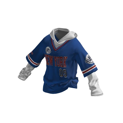 💗Y2K NEW YORK LAYERED HOODIE_BLUE