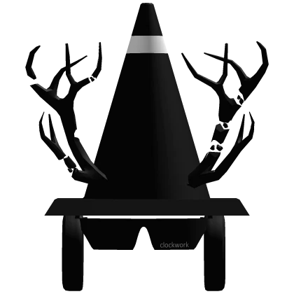 Black Traffic Cone + Antlers