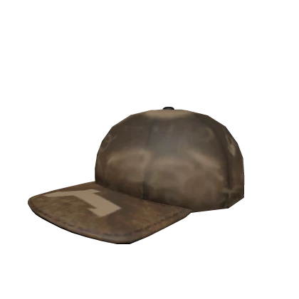 Brown Scribbled Cap