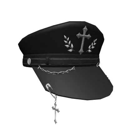 Black Goth Captain Hat