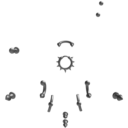 Silver spikey piercins